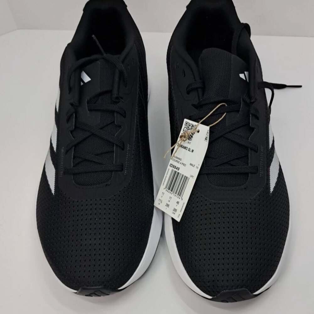 adidas Duramo SL Men’s Running Shoes Black White Size 11.5 NWT